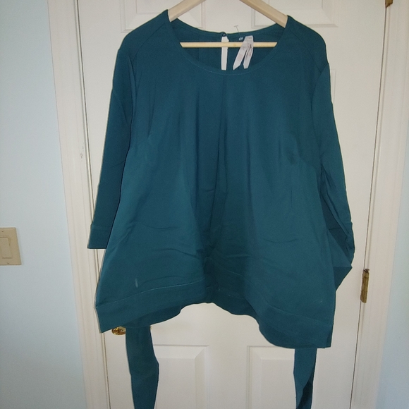 EUC Plus Size Melissa Mccarthy Seven Tie Front Blouse  - Size 2X - Picture 5 of 15